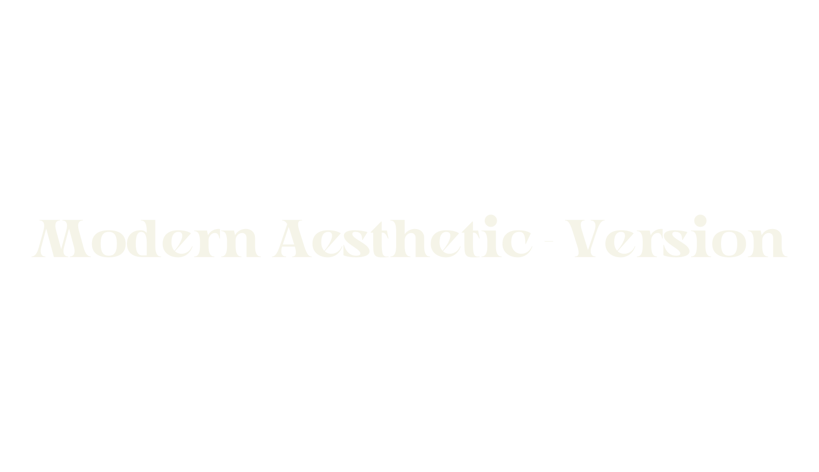 Modern Aesthetic - Version, display market font preview