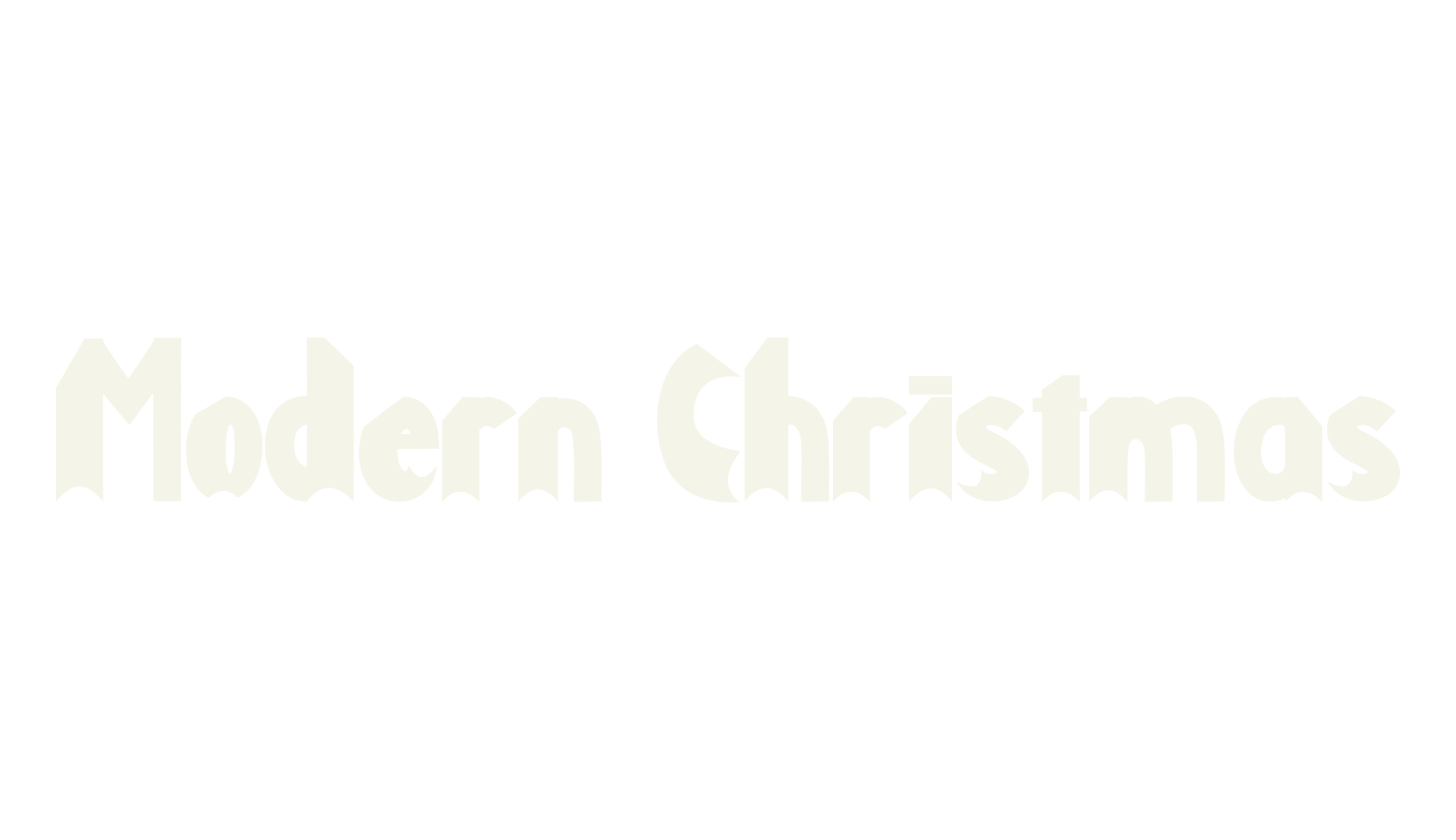 Modern Christmas, snow font preview