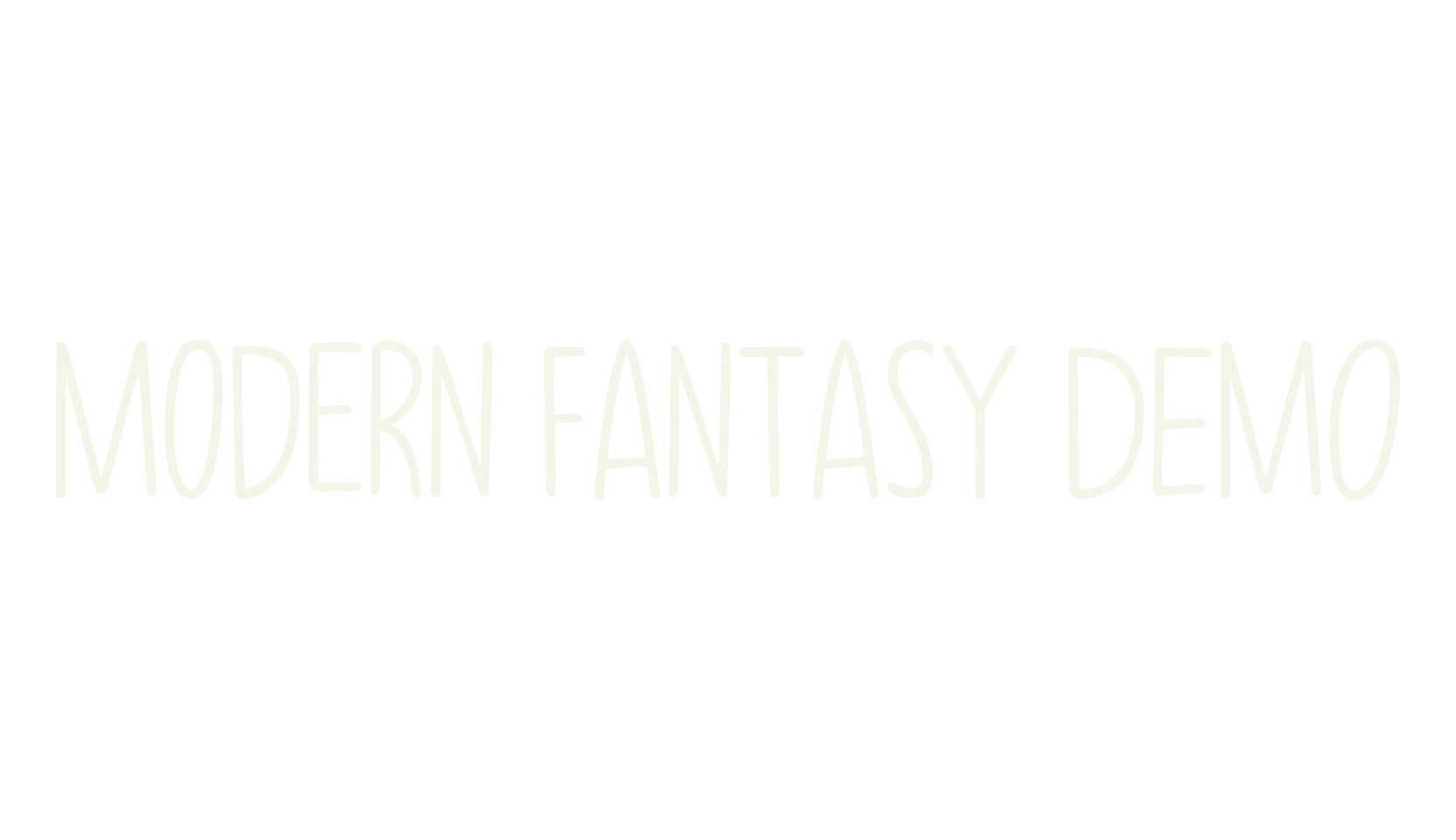 Modern Fantasy DEMO, display market font preview
