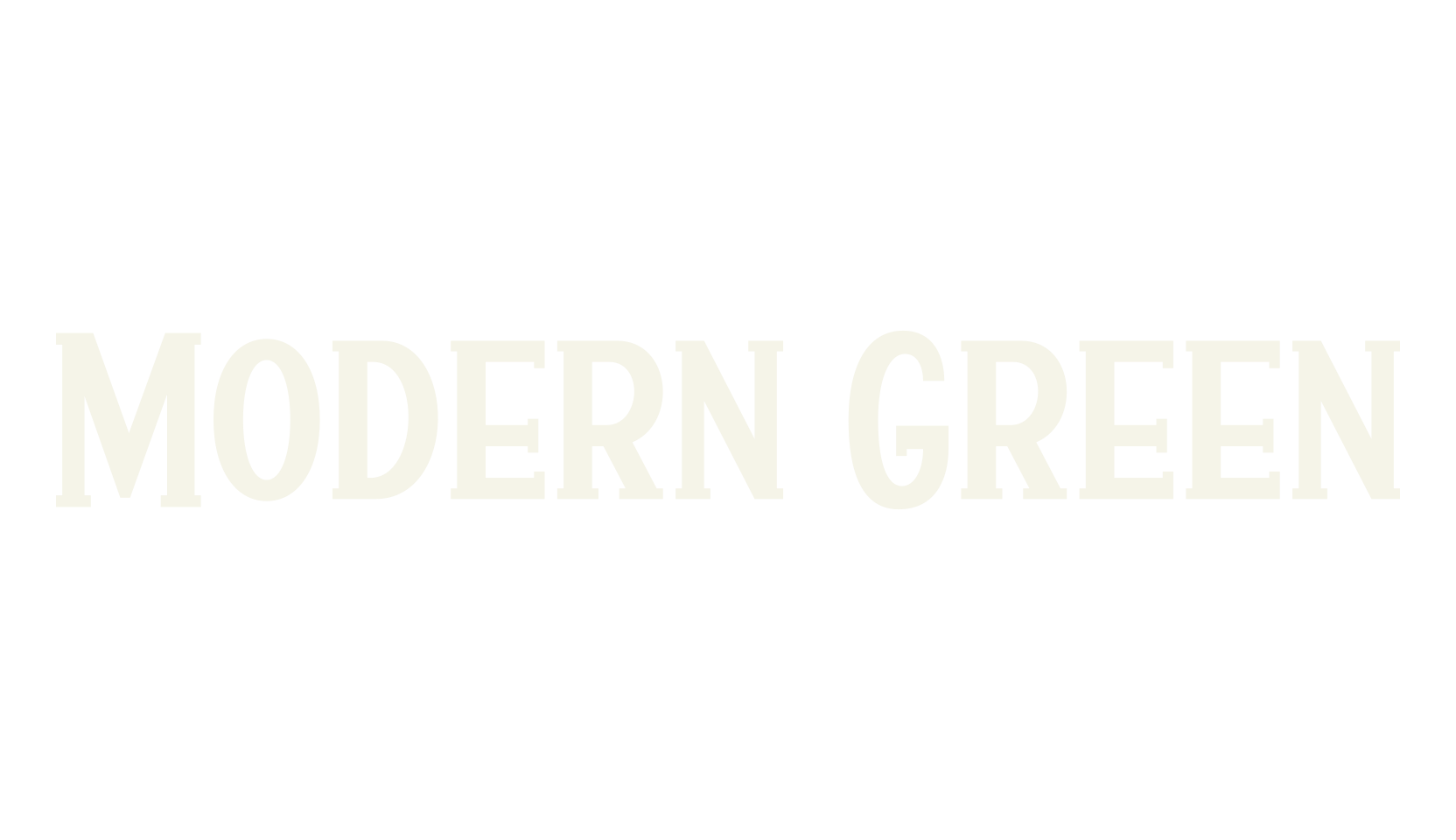 Modern Green, heading font preview
