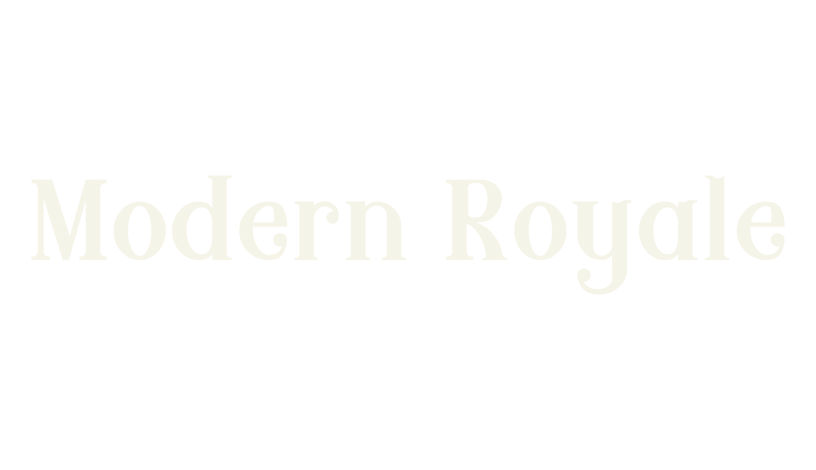 Modern Royale, modern font preview