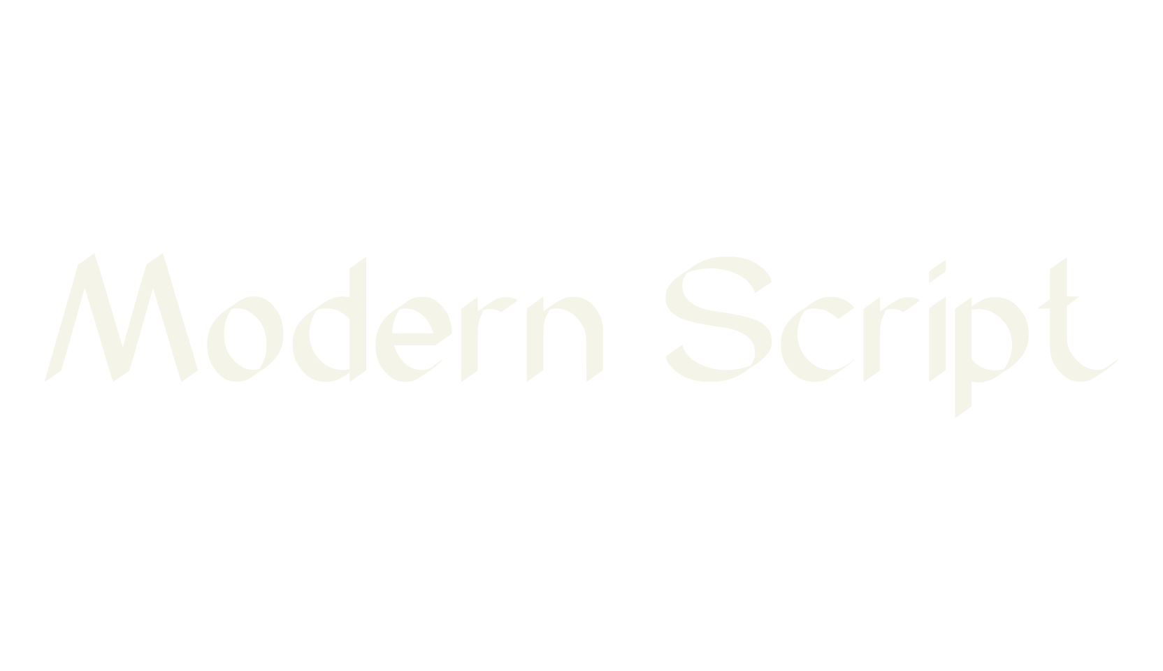 Modern Script, fashion script font preview