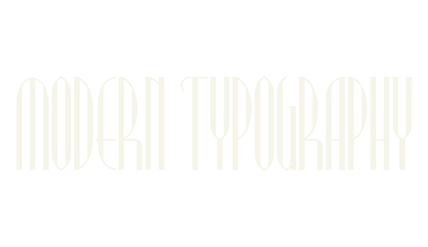 Modern Typography, display market font preview