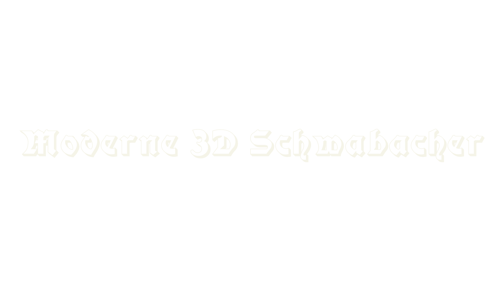 Moderne 3D Schwabacher, old english font preview