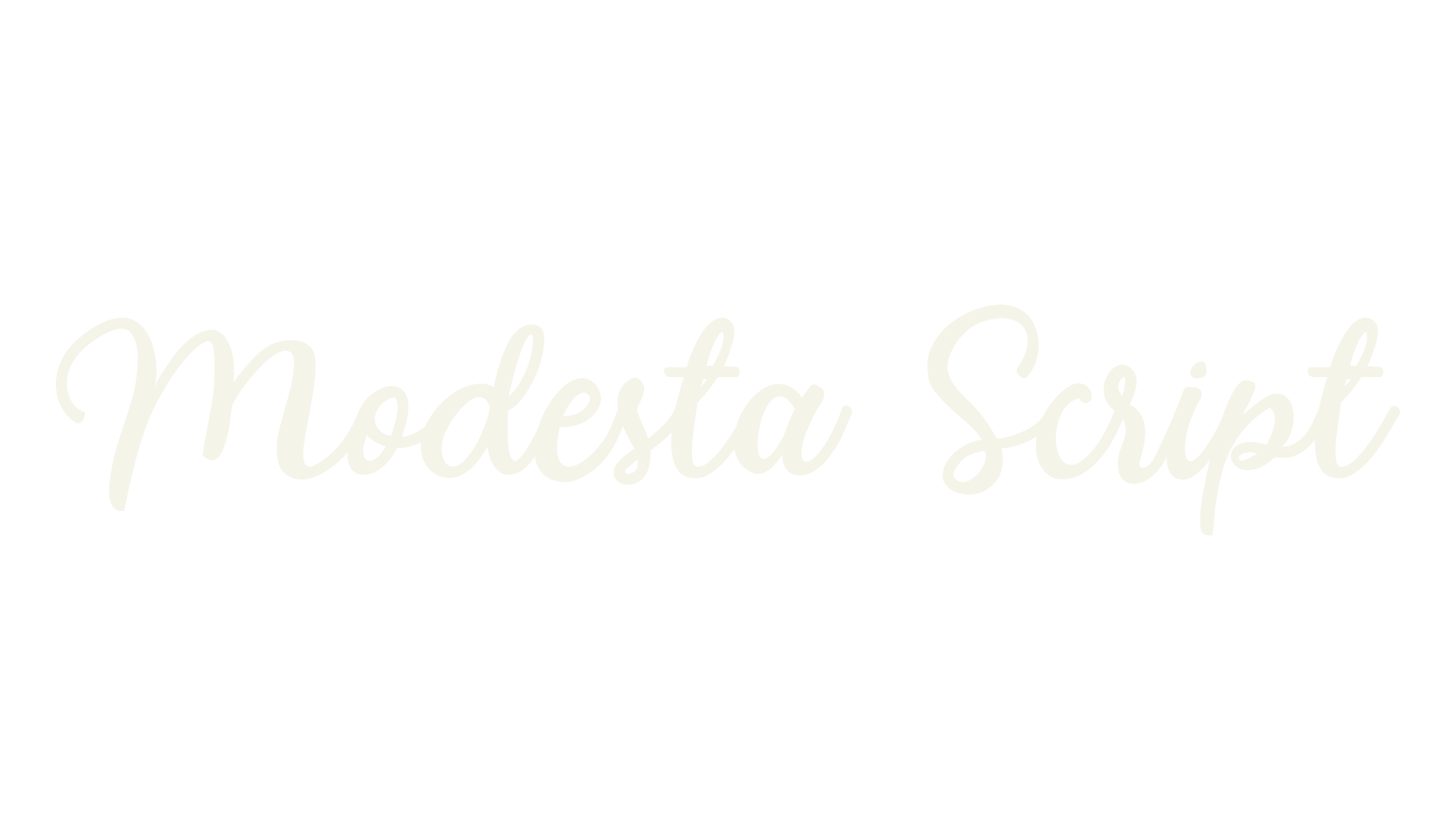 Modesta Script, fashion script font preview