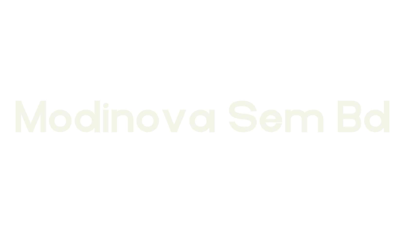 Modinova Sem Bd, sans serif font preview