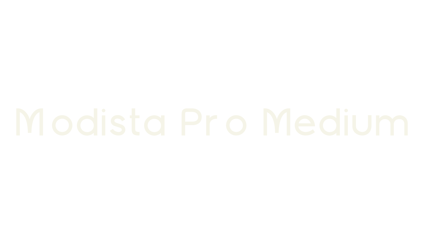 Modista Pro Medium, sans serif font preview