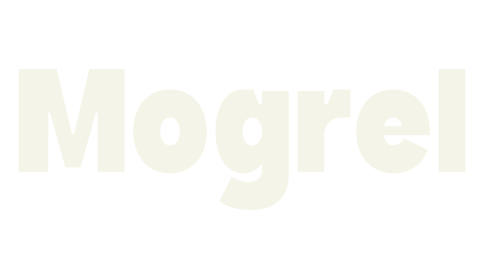 Mogrel, bold font preview