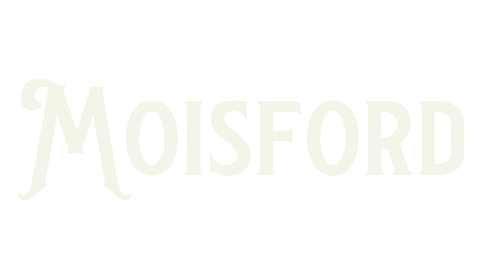 Moisford, logo font preview