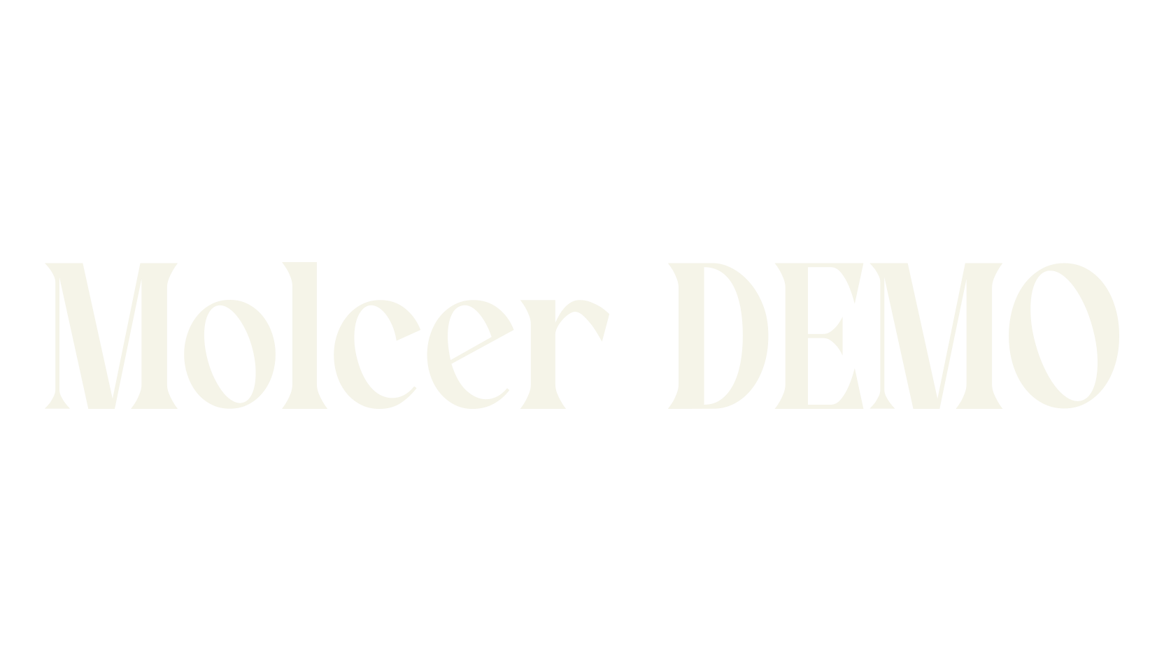 Molcer DEMO, modern font preview