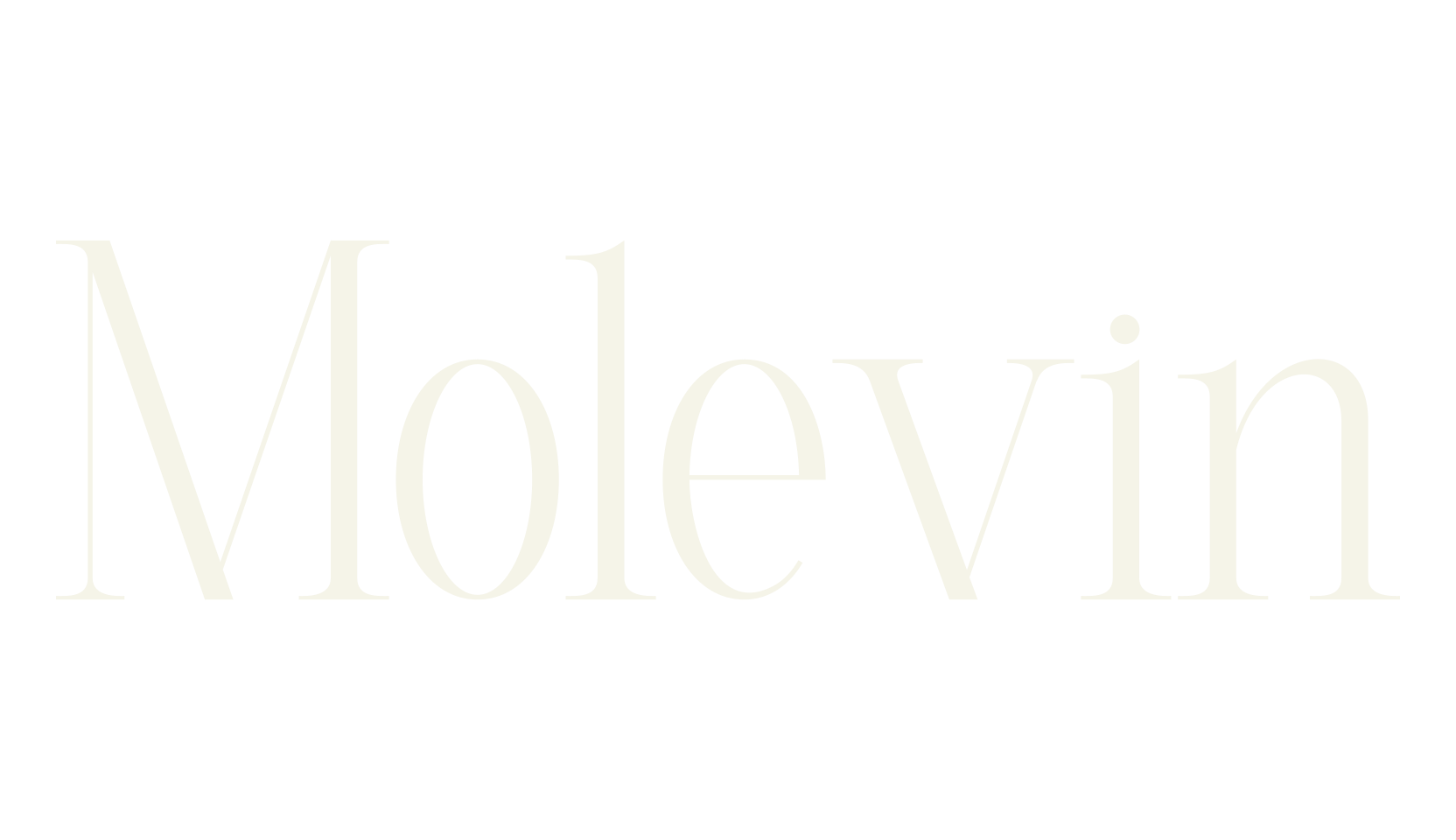 Molevin, modern font preview