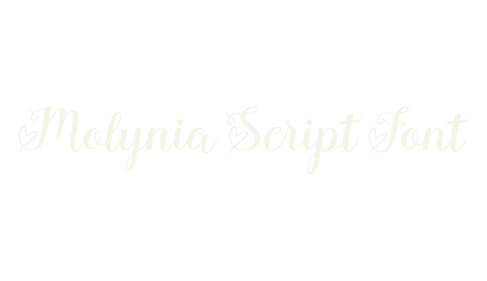 Molynia Script Font, script font preview