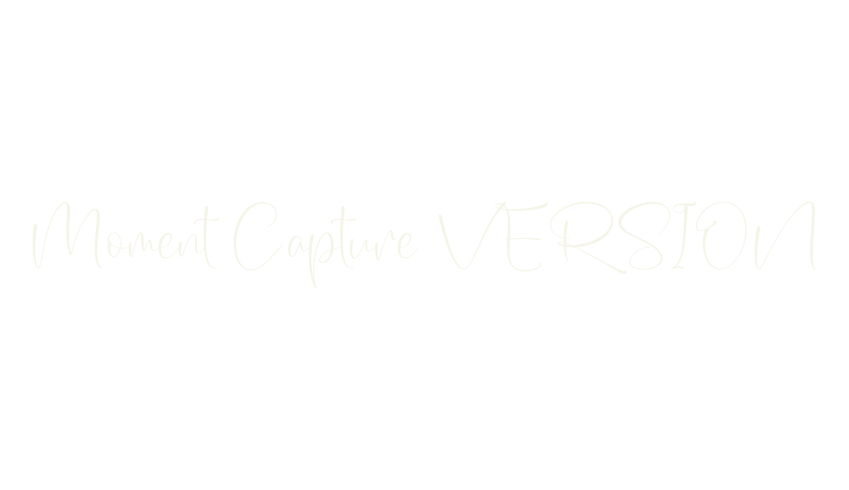 Moment Capture VERSION, script font preview