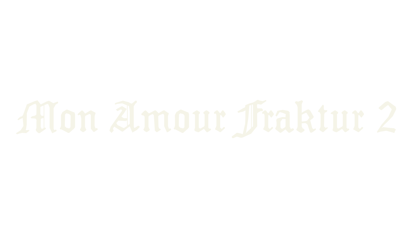Mon Amour Fraktur 2, fantasy font preview