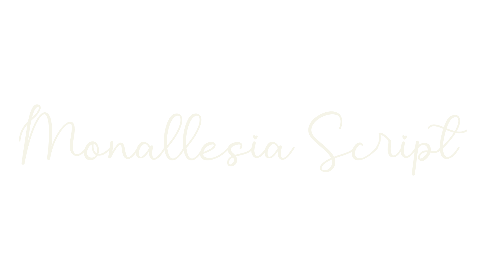Monallesia Script, fancy font preview