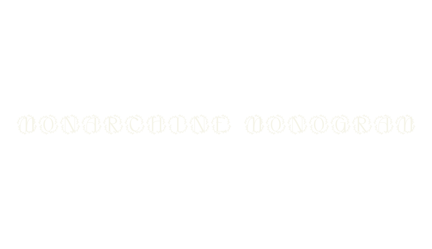 Monarchine Monogram, monogram font preview