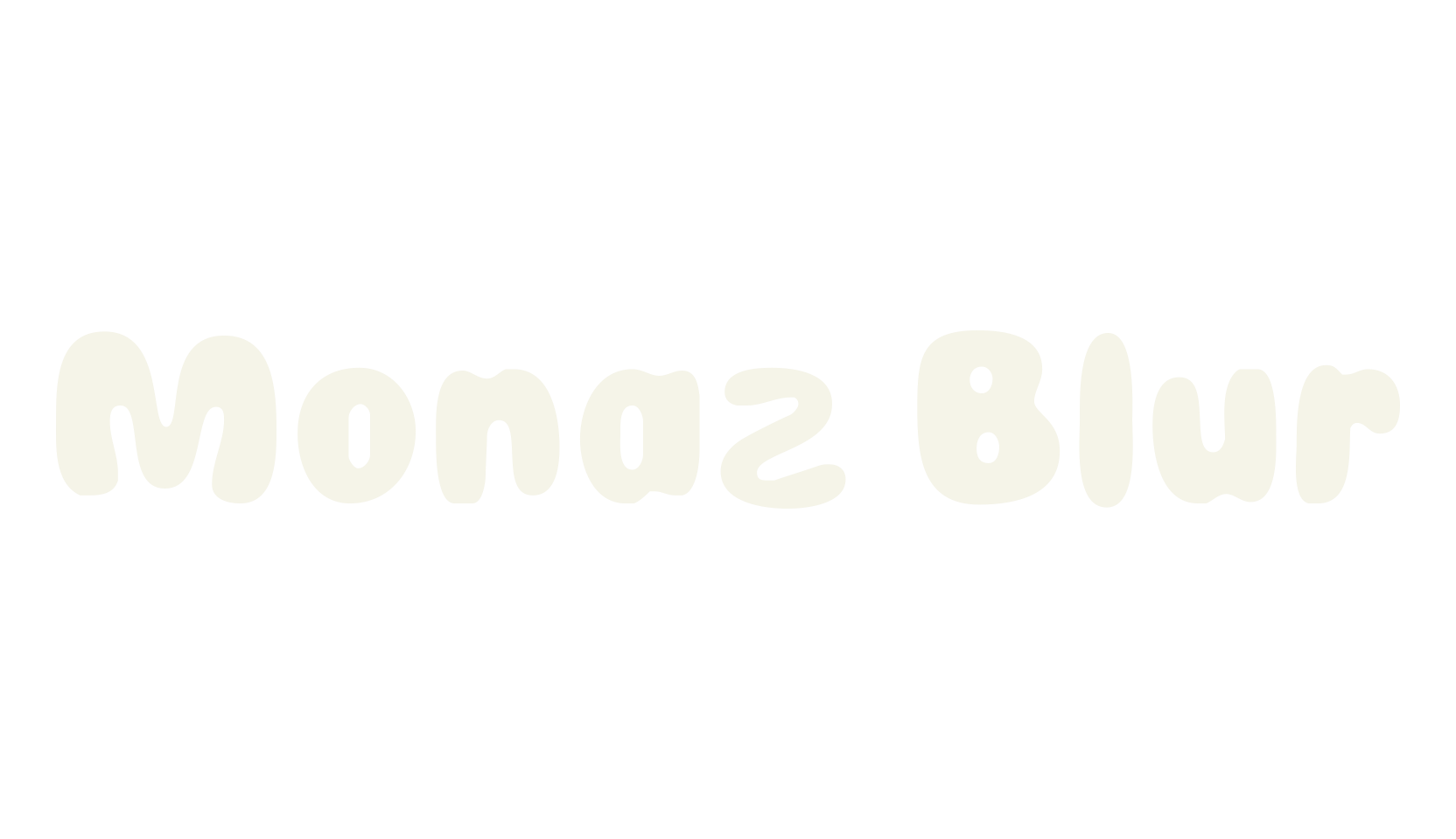 Monaz Blur, whimsical font preview