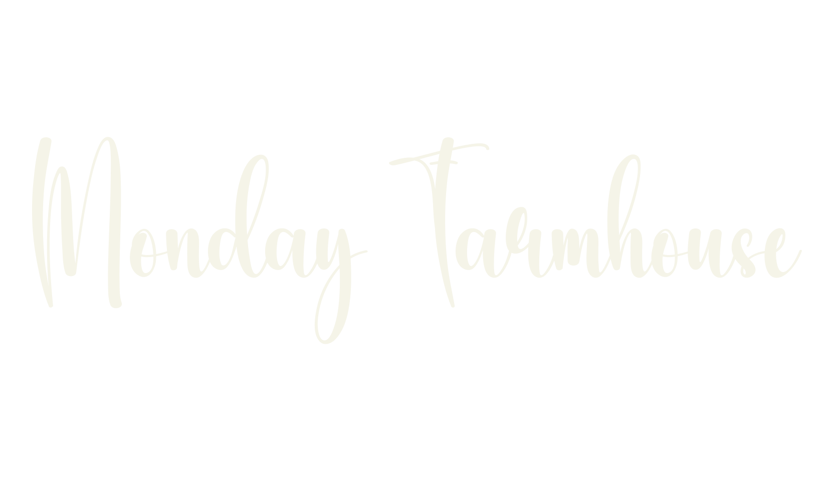 Monday Farmhouse, calligraphy font preview
