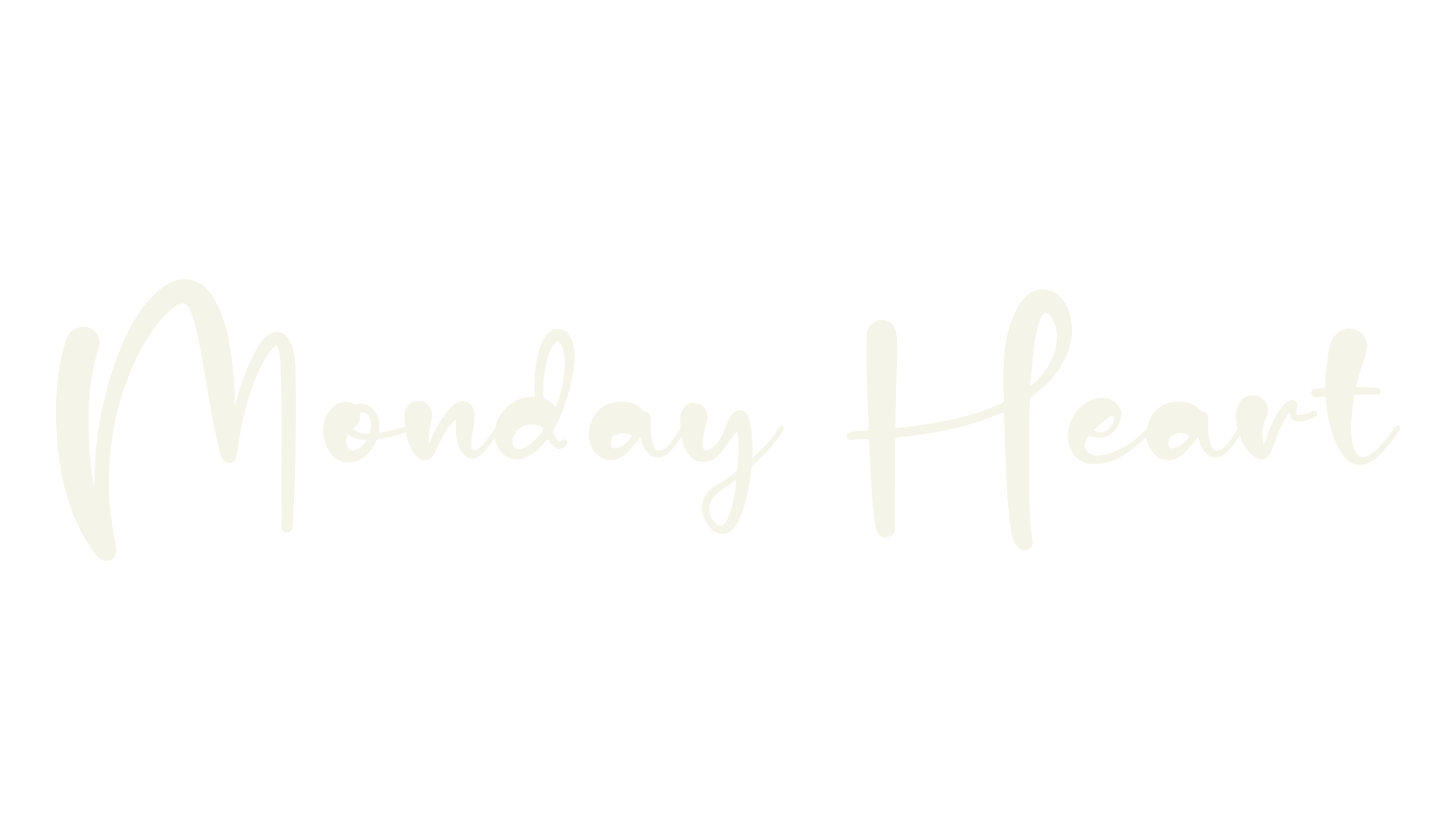 Monday Heart, script font preview