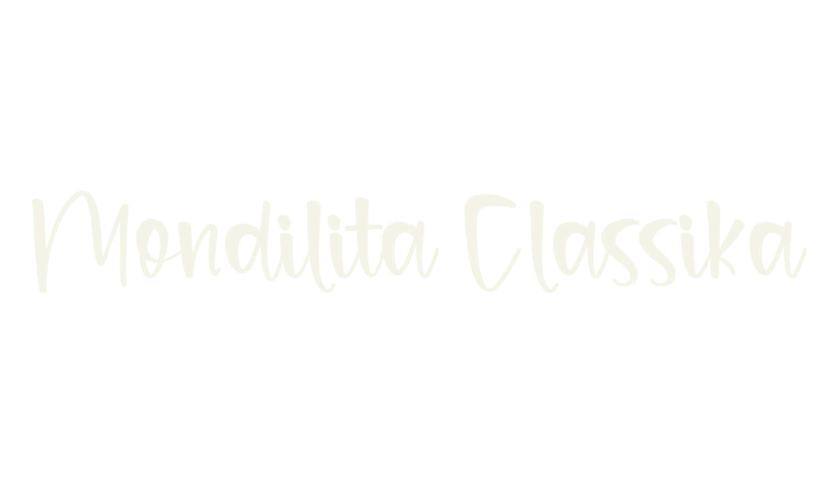 Mondilita Classika, script font preview