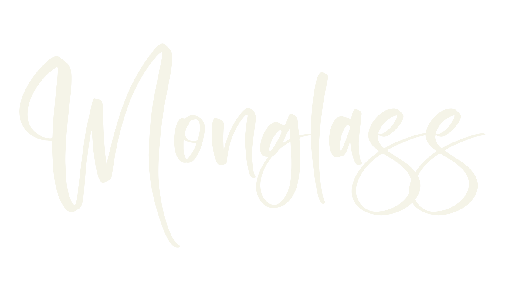 Monglass, script font preview