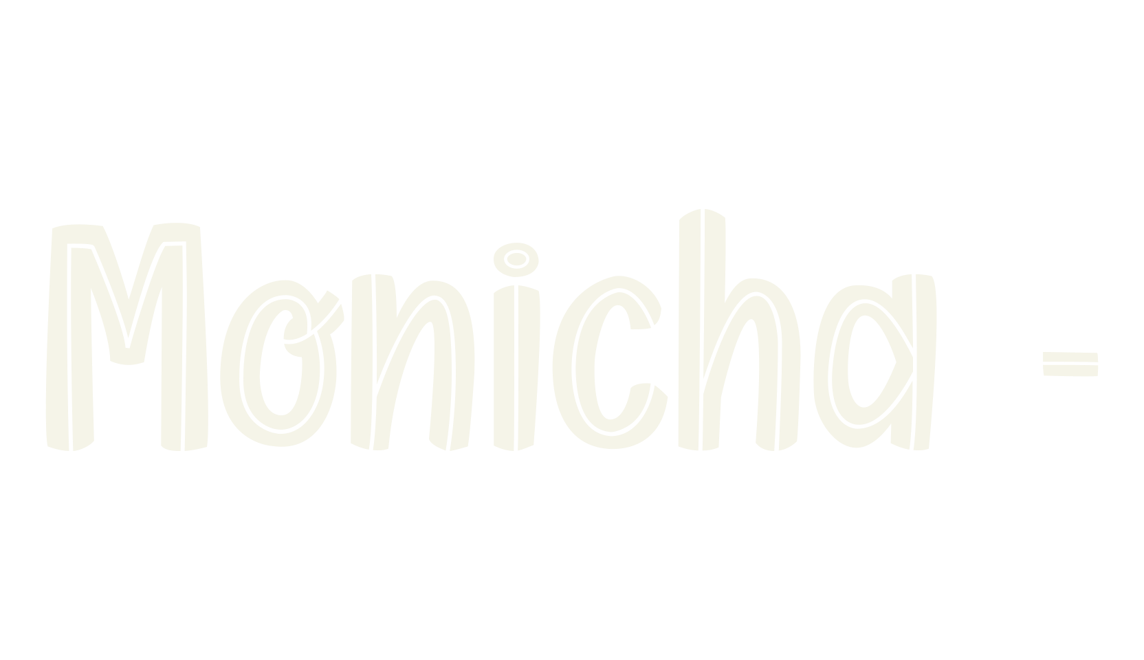 Monicha -, lettering font preview