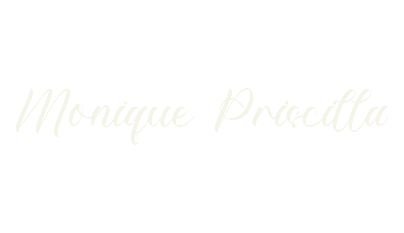 Monique Priscilla, calligraphy font preview