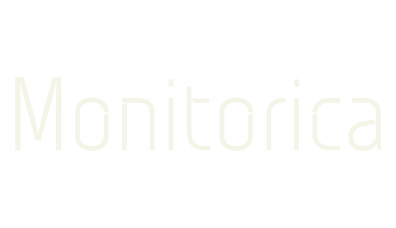 Monitorica, stencil font preview