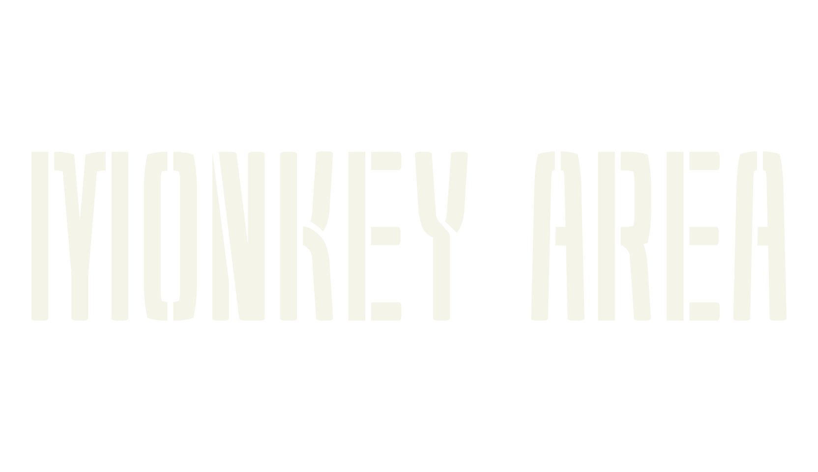 Monkey Area, stencil font preview