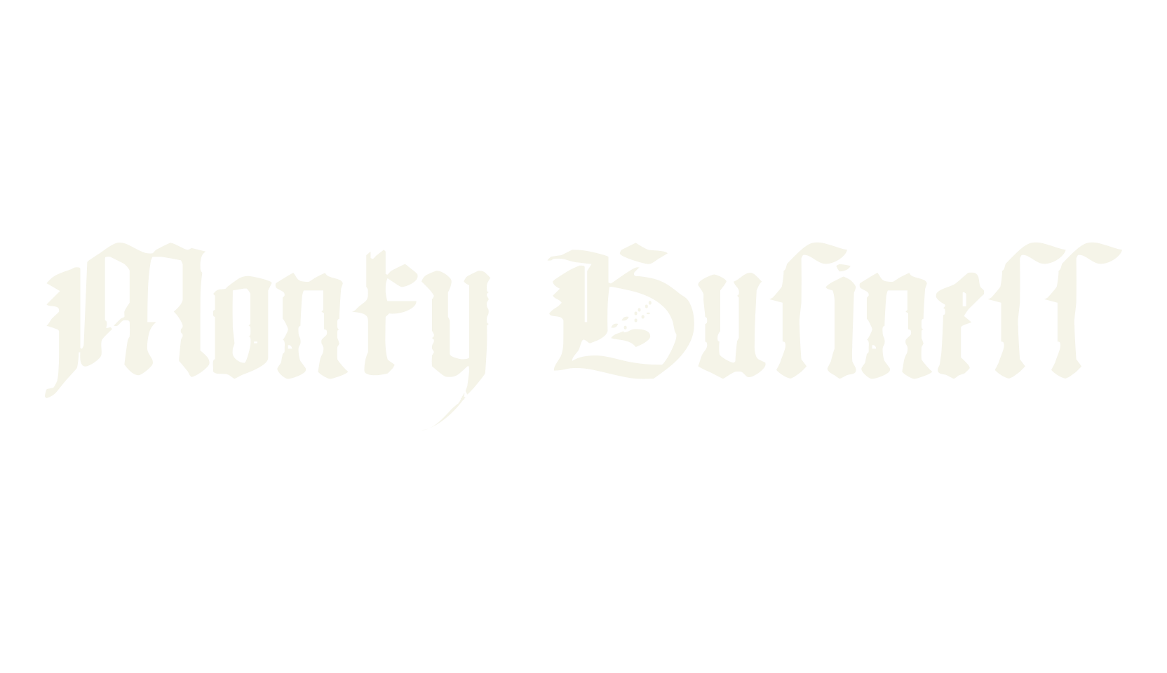 Monky Business, old english font preview