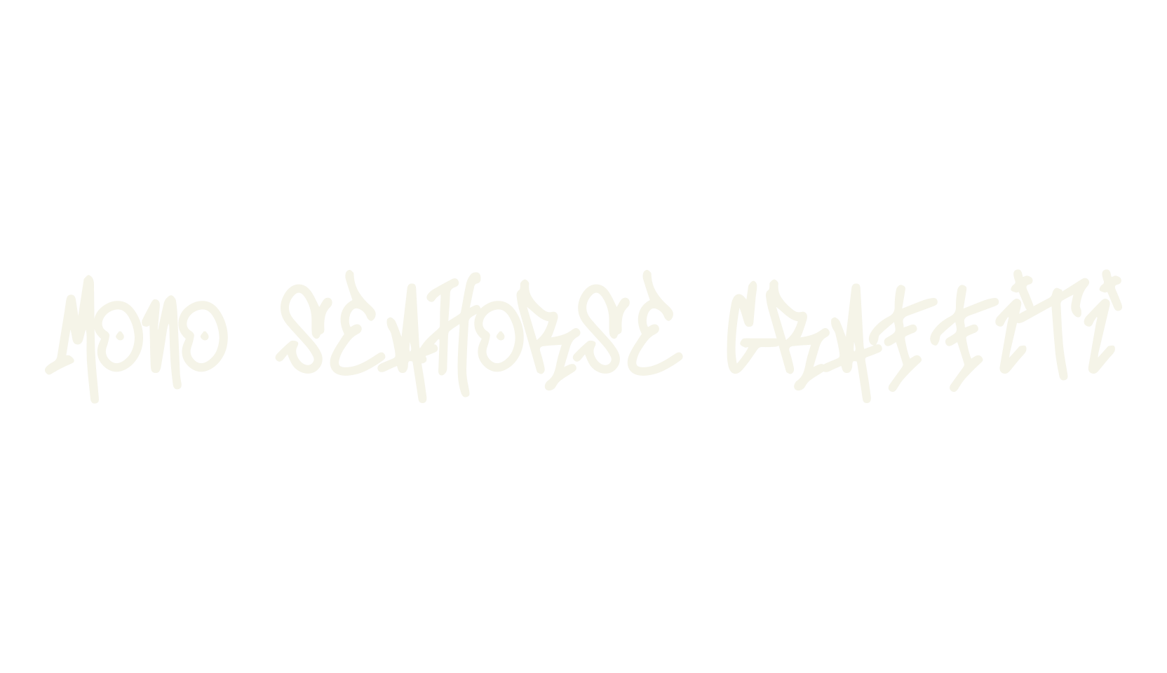 Mono Seahorse Graffiti, graffiti font preview