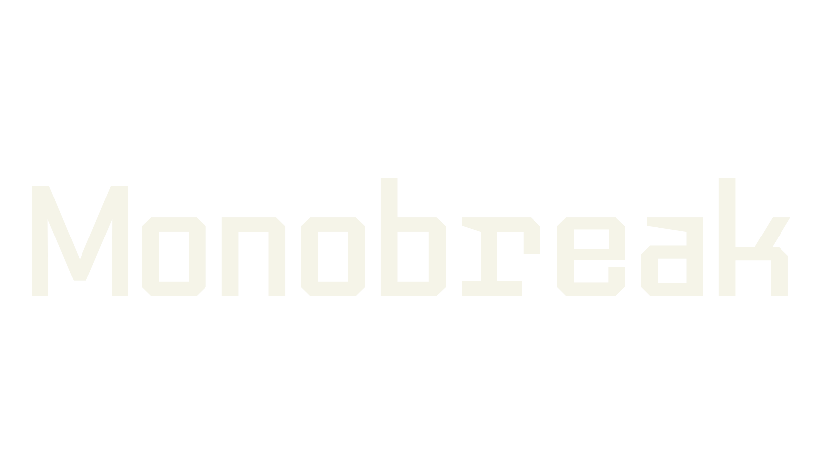 Monobreak, digital font preview