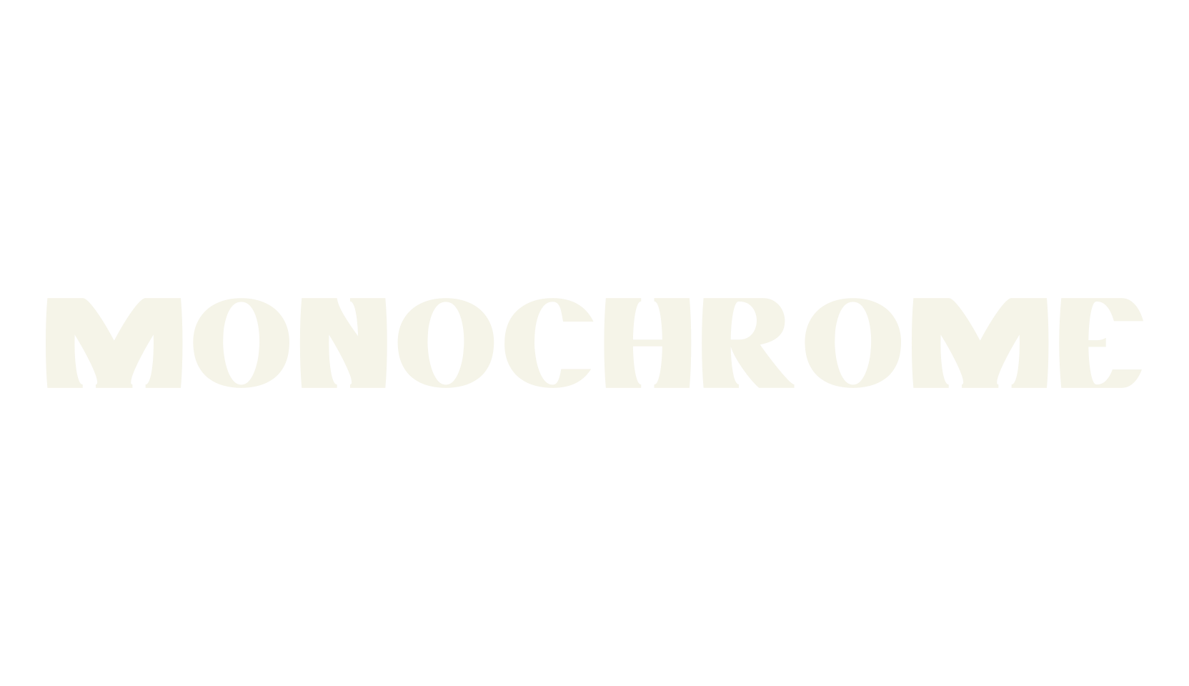 MONOCHROME, display market font preview