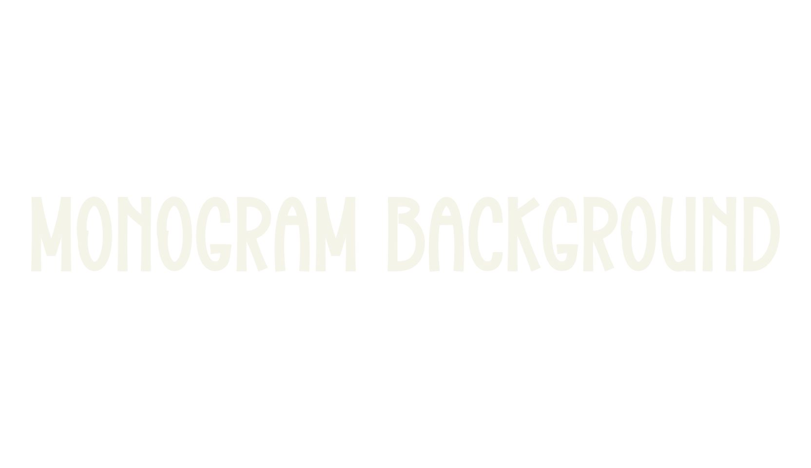 Monogram Background, script font preview