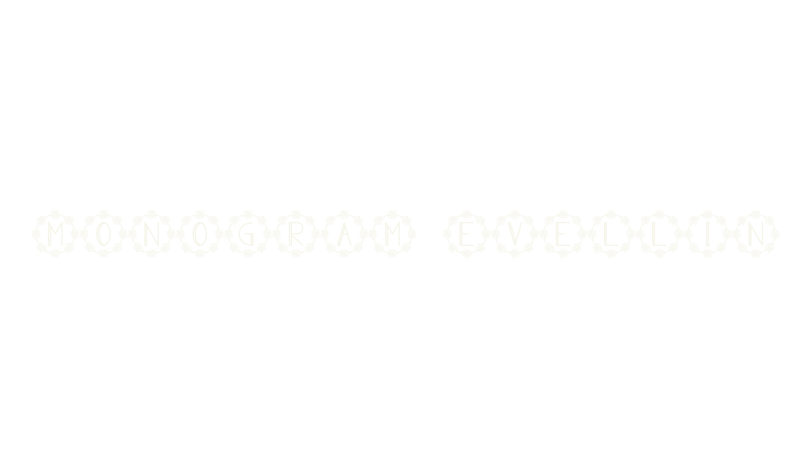 Monogram Evellin, monogram font preview