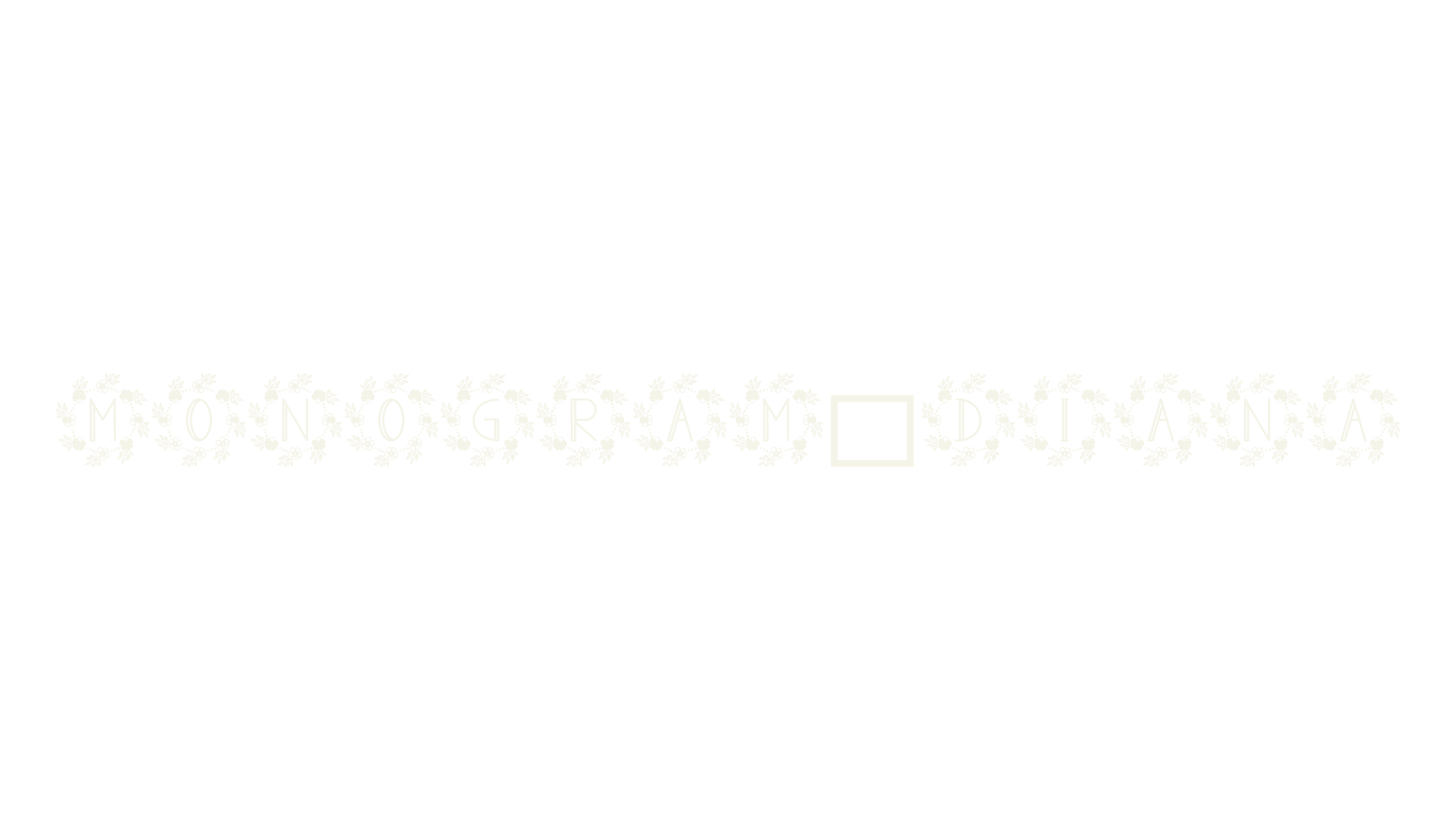 Monogram Diana, monogram font preview