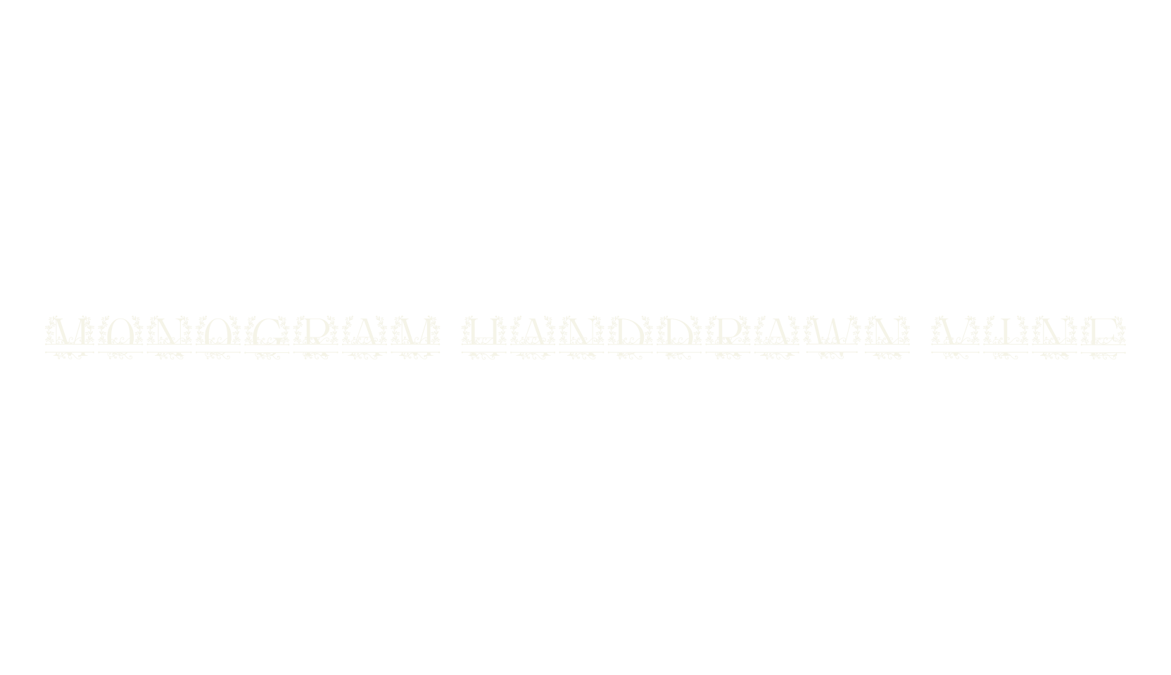 Monogram Handdrawn Vine, monogram font preview