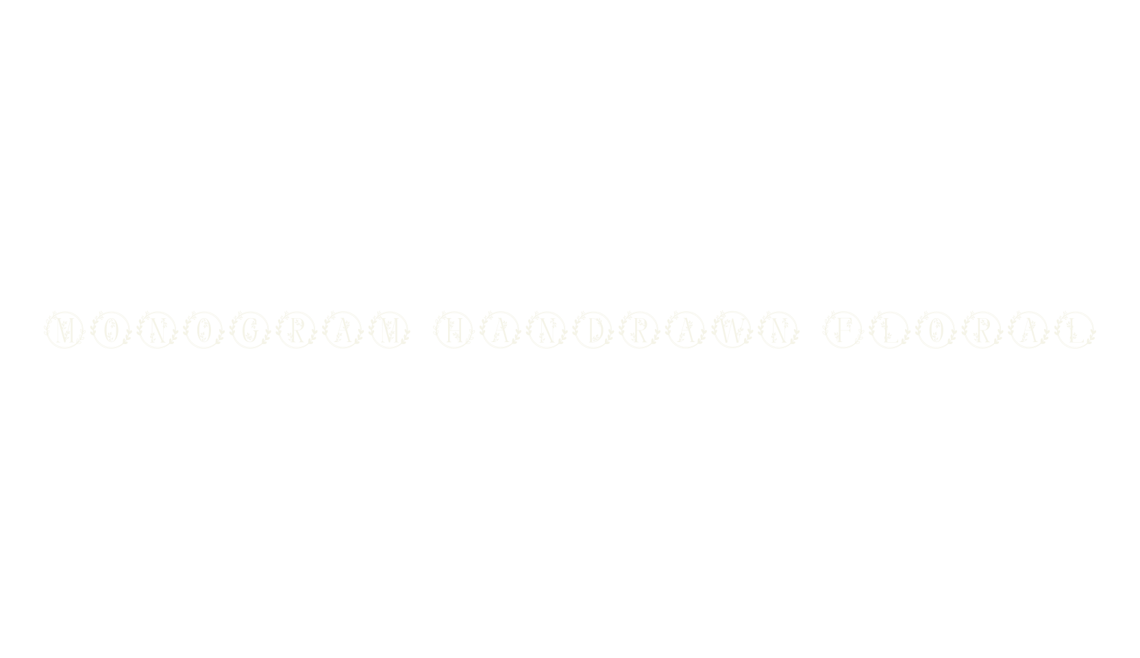 Monogram Handrawn Floral, monogram font preview