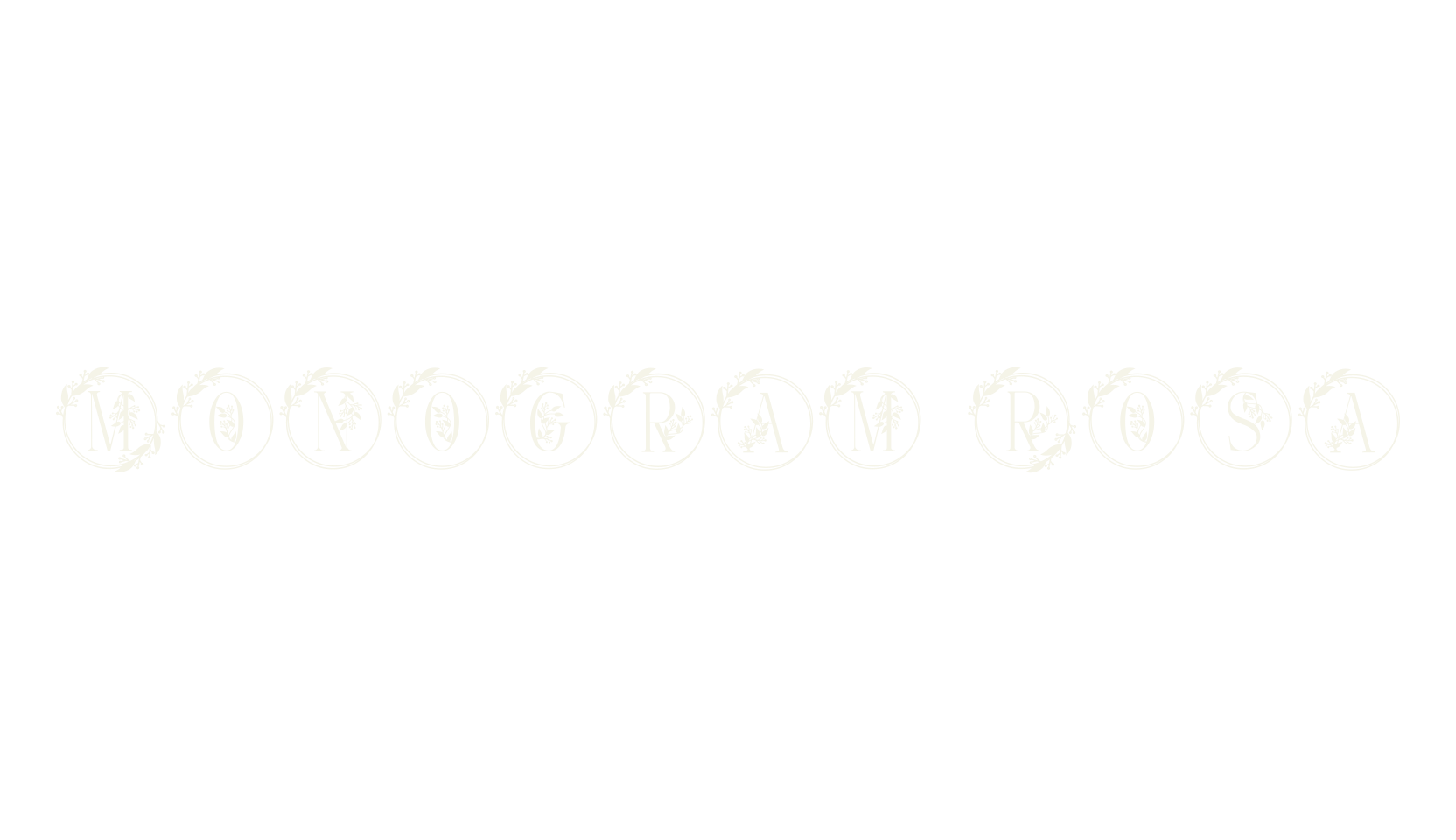 Monogram Rosa, monogram font preview