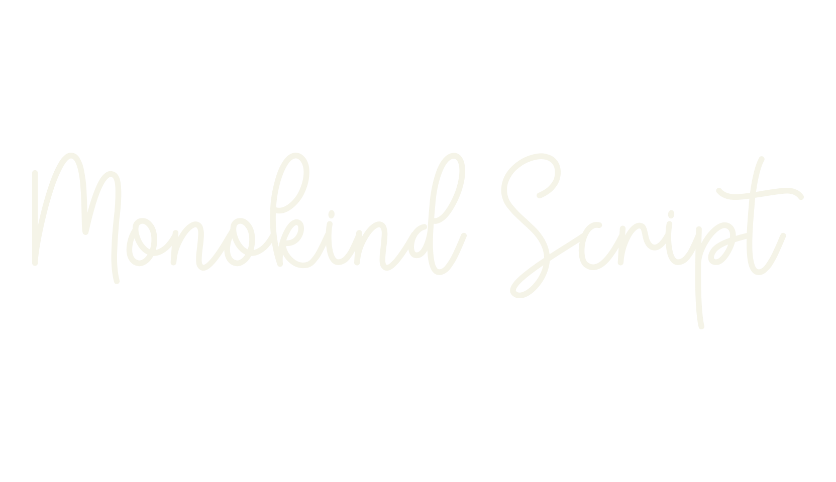 Monokind Script, fashion script font preview