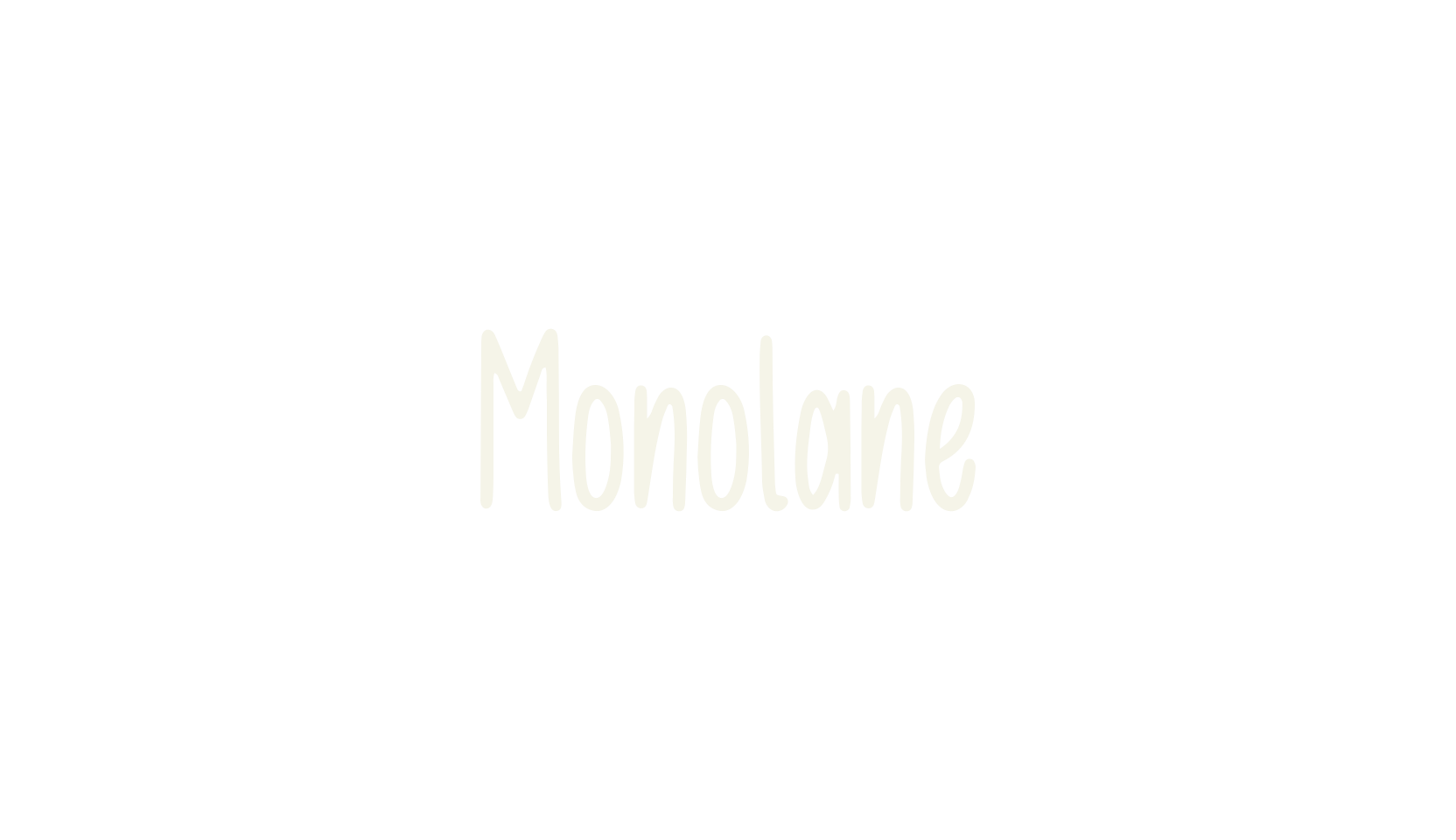 Monolane, lettering font preview