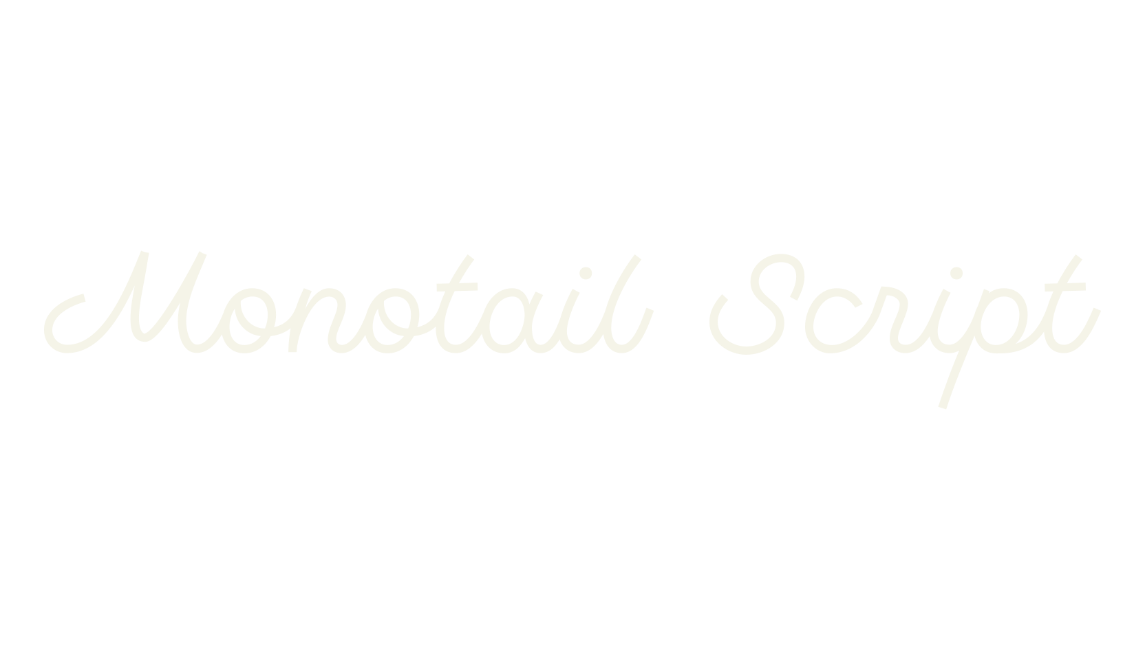 Monotail Script, cursive font preview