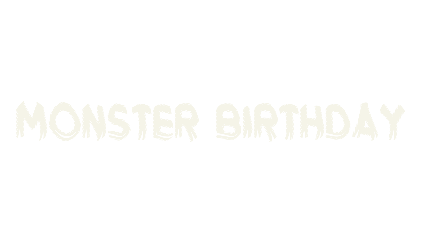 Monster Birthday, modern font preview