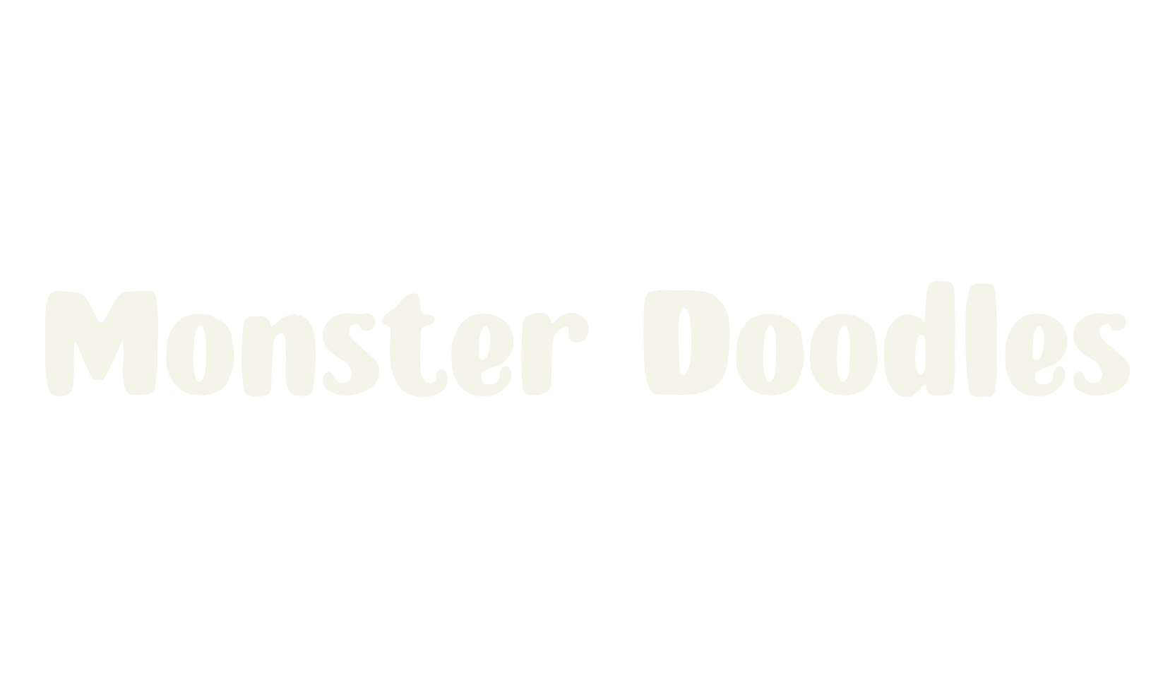 Monster Doodles, handwritten font preview