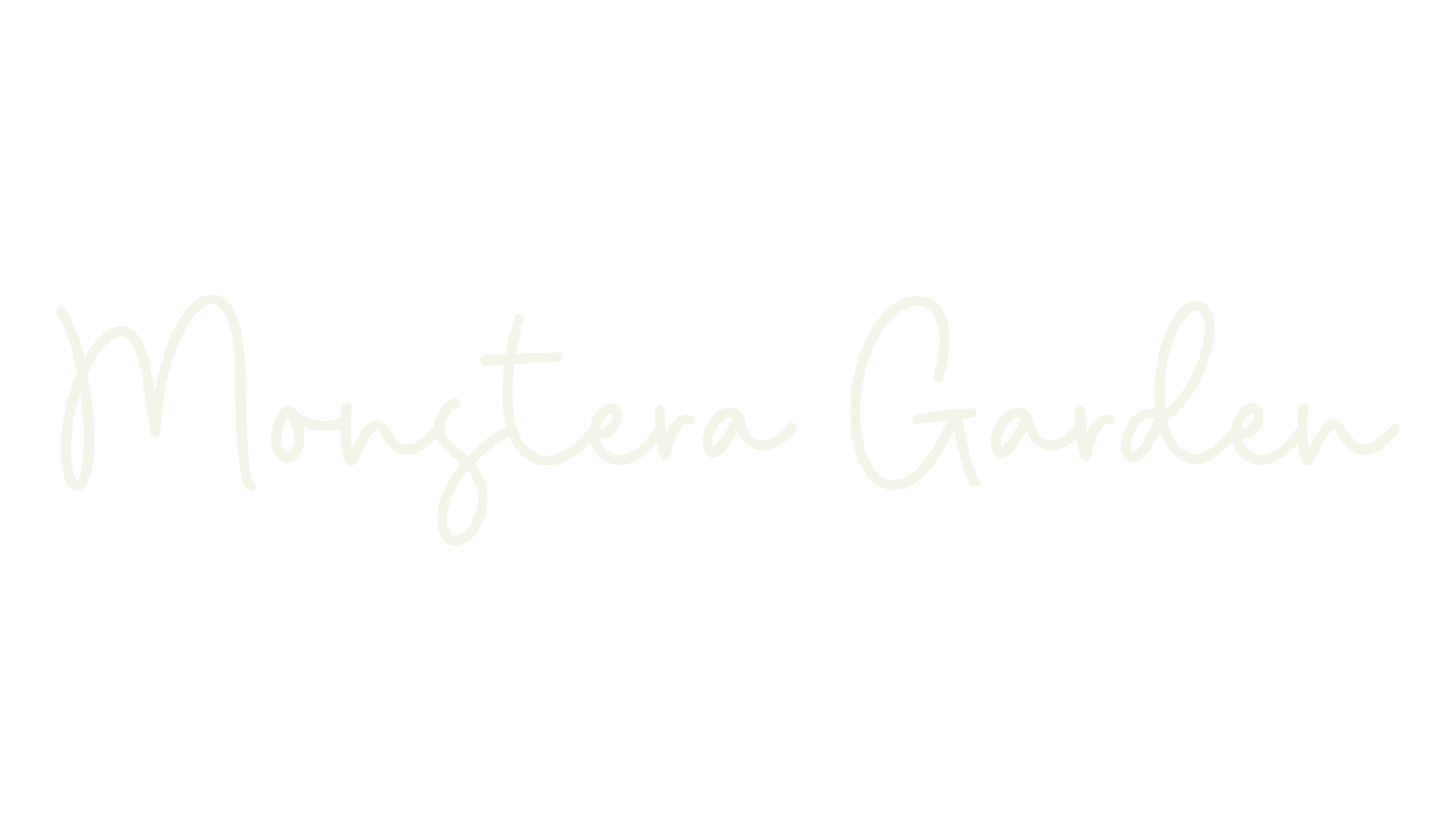 Monstera Garden, calligraphy font preview