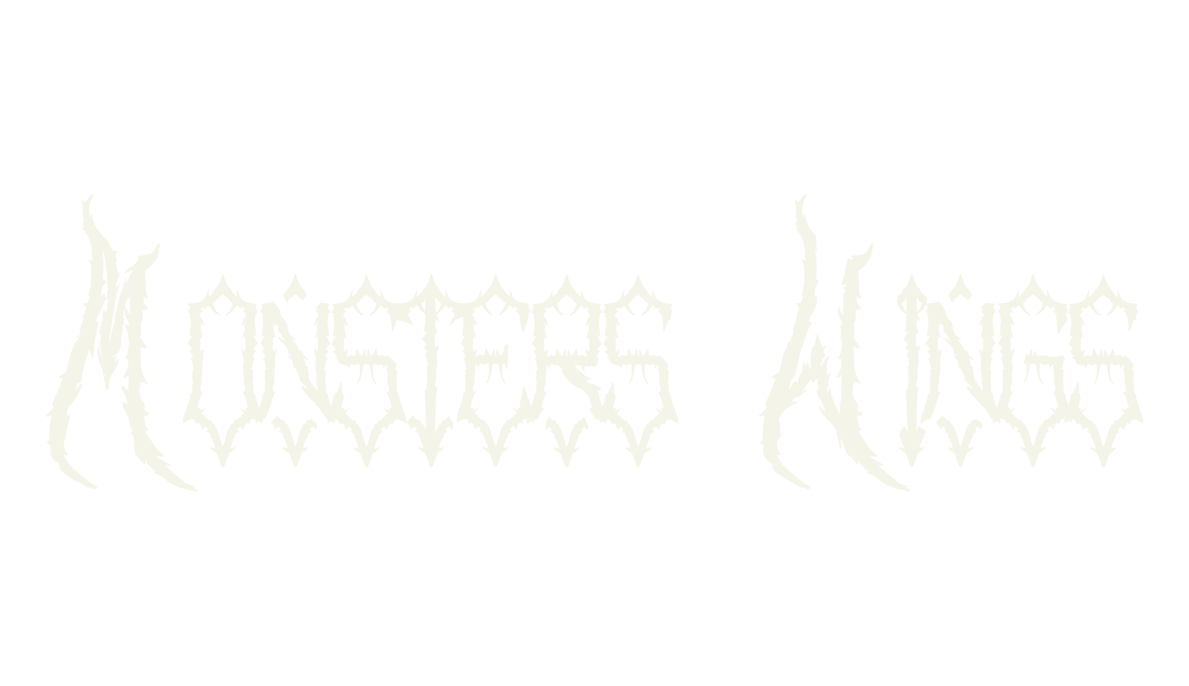 Monsters Wings, death metal font preview