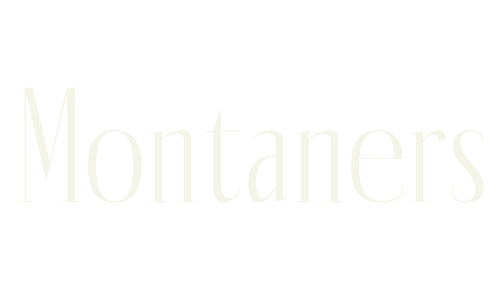 Montaners, serif font preview