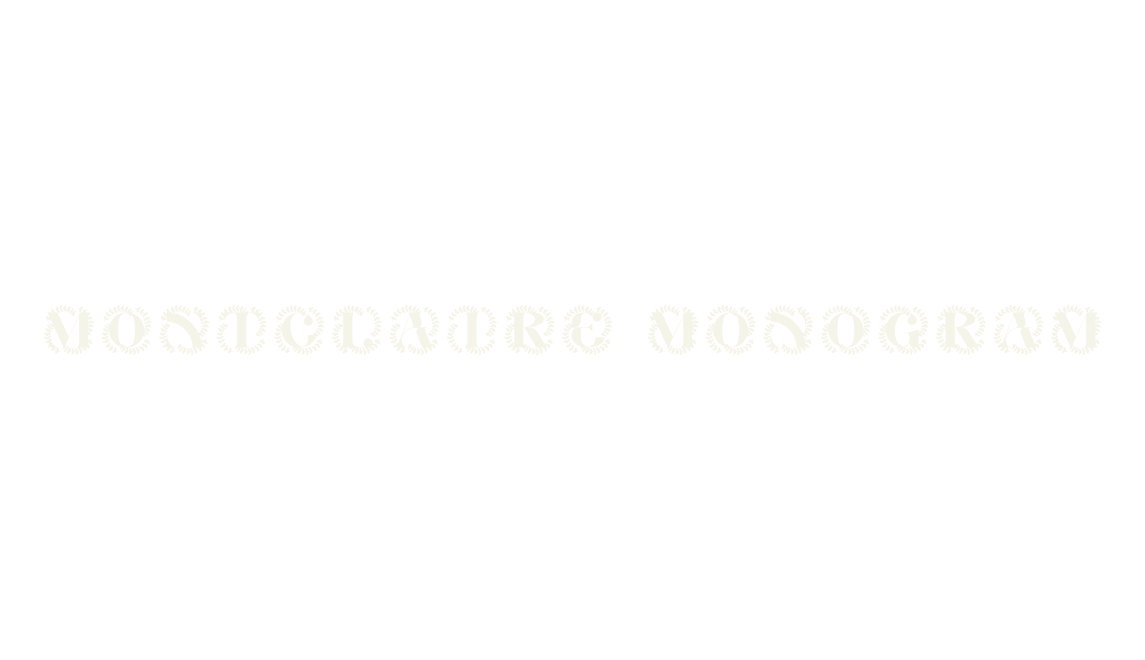 Montclaire Monogram, monogram font preview