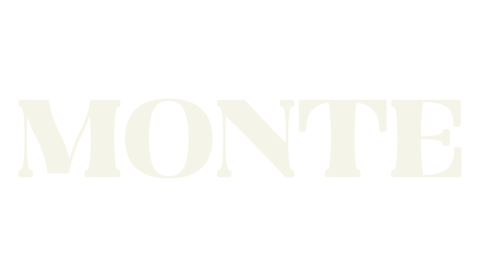 Monte, serif font preview