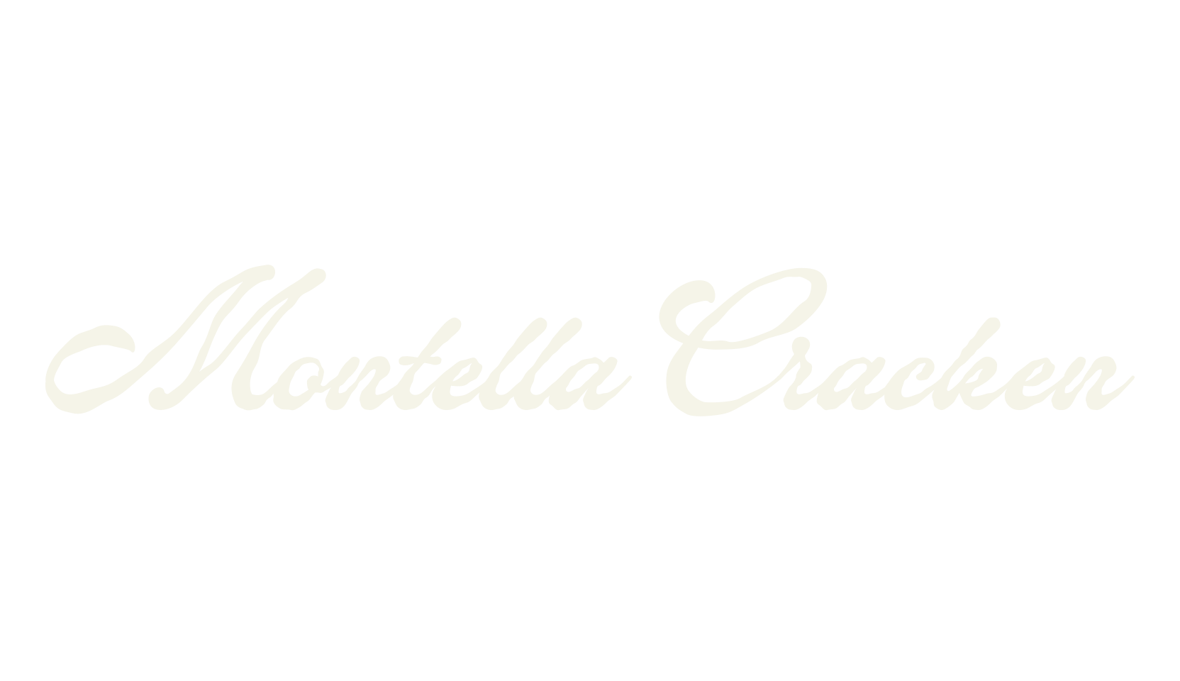 Montella Cracken, calligraphy font preview